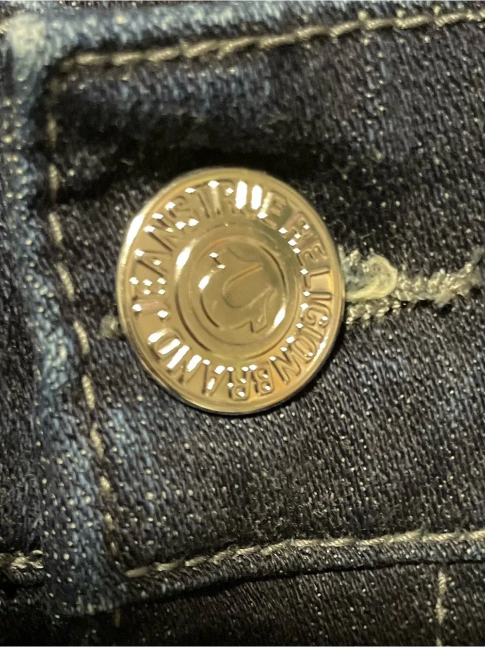 True Religion Section Straight Jeans Size 36 Dark Wash Y2K Denim - Picture 7 of 8